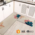 Washable Non-slip Cotton Linen Absorbent Entrance Door Mat rubber back kitchen mat